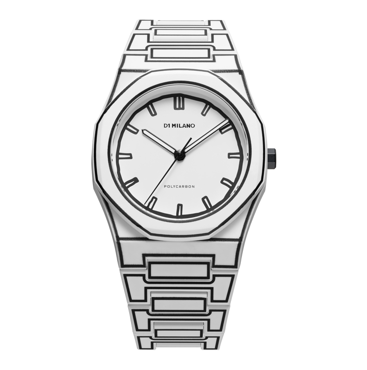 Reloj D1 Milano Polycarbon 40.5mm – White Sketch