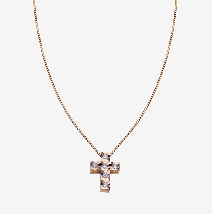 Durán Cross Pendant with Diamonds