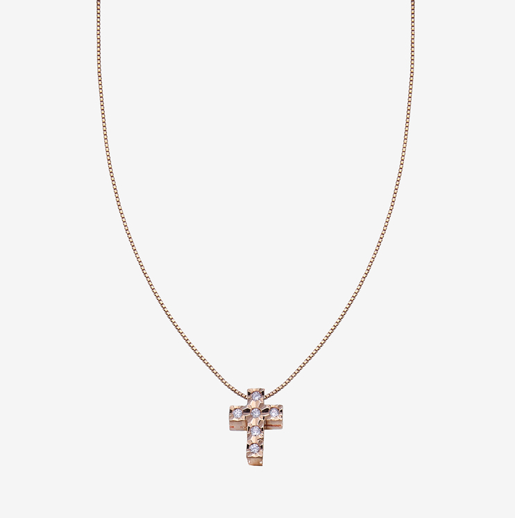 Durán cross Pendant with diamonds