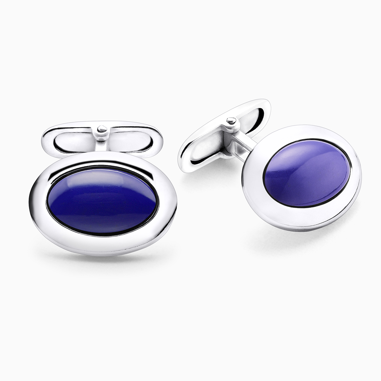 Durán Silver Cufflinks with Lapis lazuli