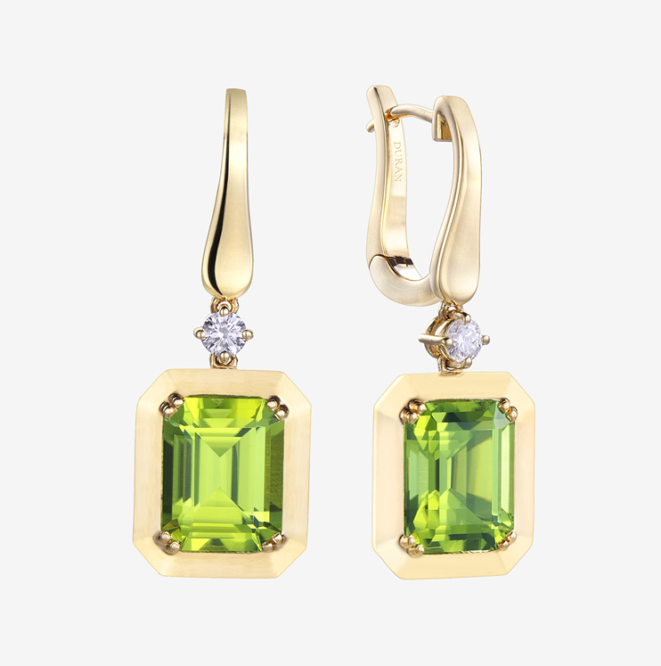 Pendientes Durán con peridoto