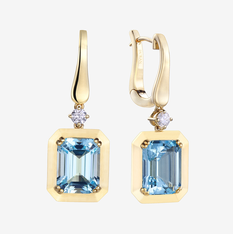 Durán earrings with blue topaz