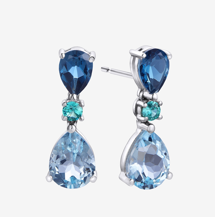 Durán earrings with zircon and topaz