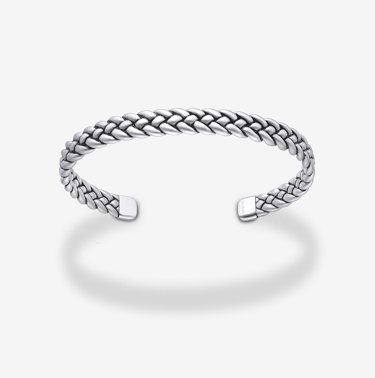 Durán open silver bracelet